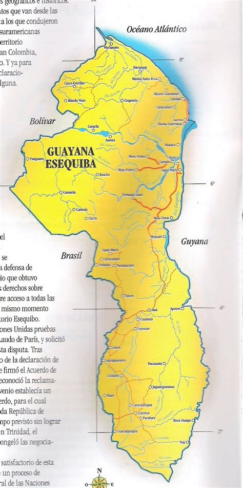 mapa de guayana esequiba
